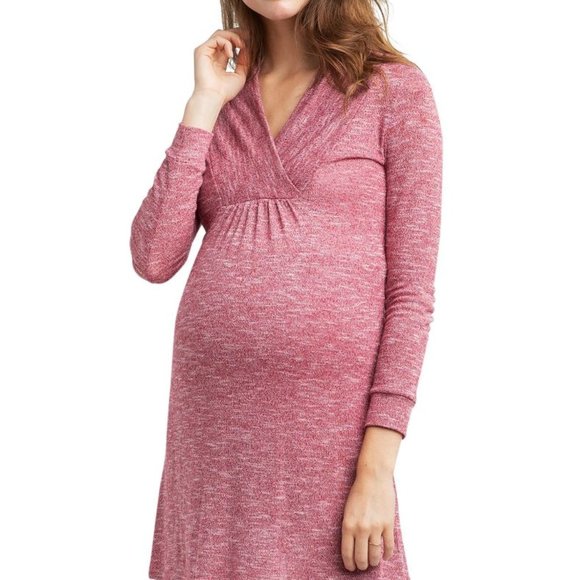 Nom Maternity Tops - Nom Maternity Tanya Maternity Tunic Merlot Size M